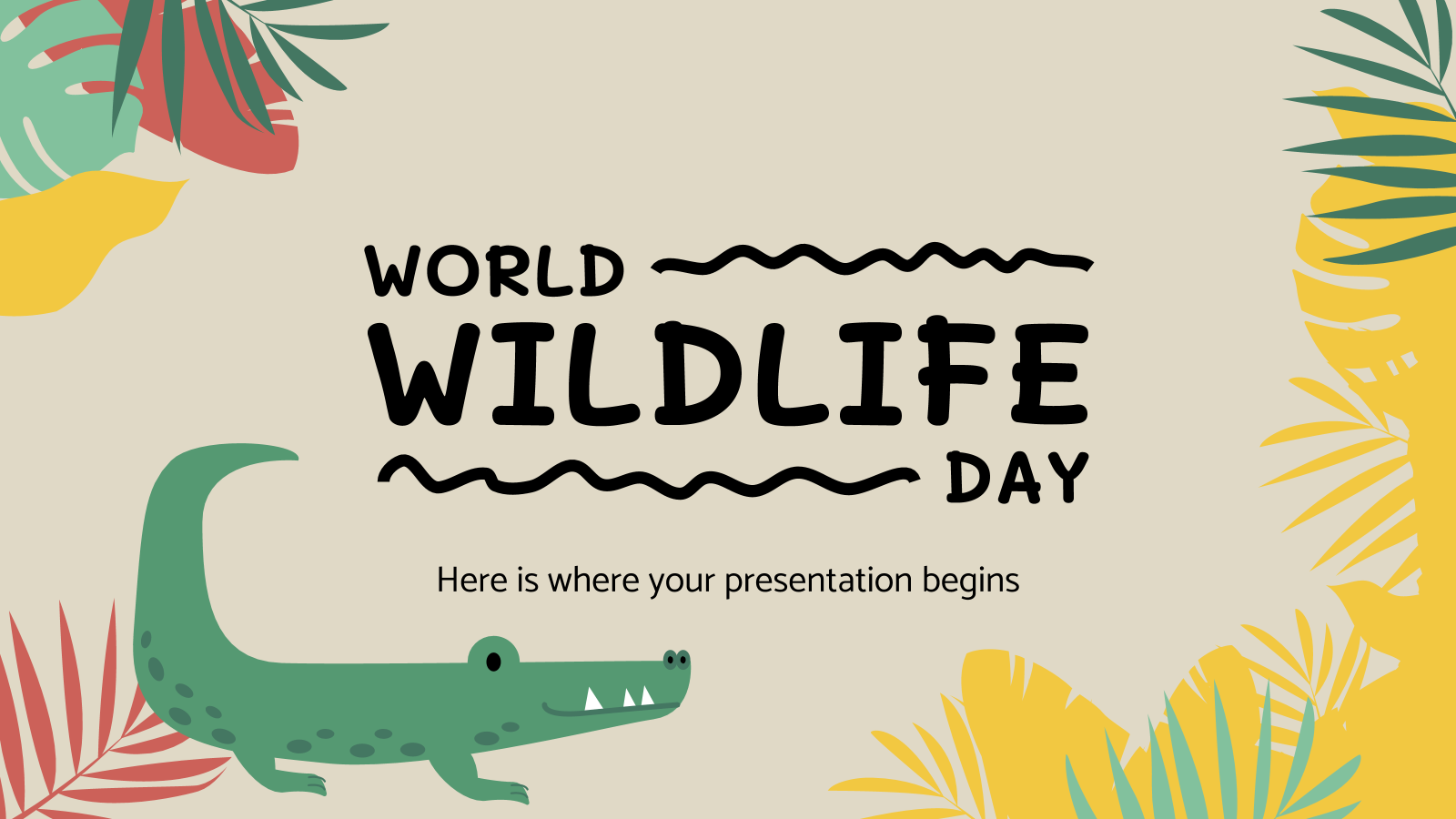 世界野生动物日PowerPoint模板